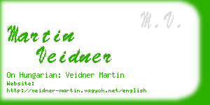 martin veidner business card